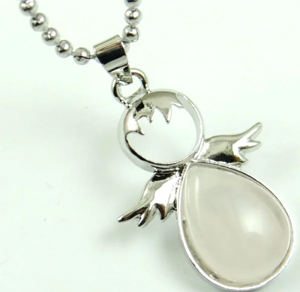 Rose Quartz Натуральный камень, тигровый глаз, опал, кварц, кристалл, бирюза, капля воды, кулон для diy изготовления ювелирных изделий, ожерелье, аксессуары - Окраска металла: Rose Quartz