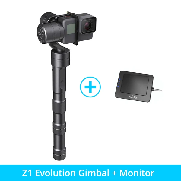 Zhiyun Z1 EVOLUTION 3-осевой и портативный монопод с шарнирным замком с бесщеточным двигателем 320 градусов перемещение ручной шарнирный стабилизатор для камеры GoPro для GoPro sjcam YI экшн-камер - Цвет: Z1EvolutionMonitor