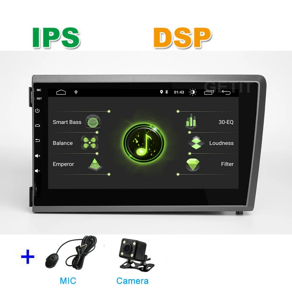 DSP - MIC - CAM DSP IPS Android 10 Car Stereo Multimedia Radio GPS for Volvo S60 V70 XC70 2000- 2004 with wifi Bluetooth - Цвет: DSP - MIC - CAM
