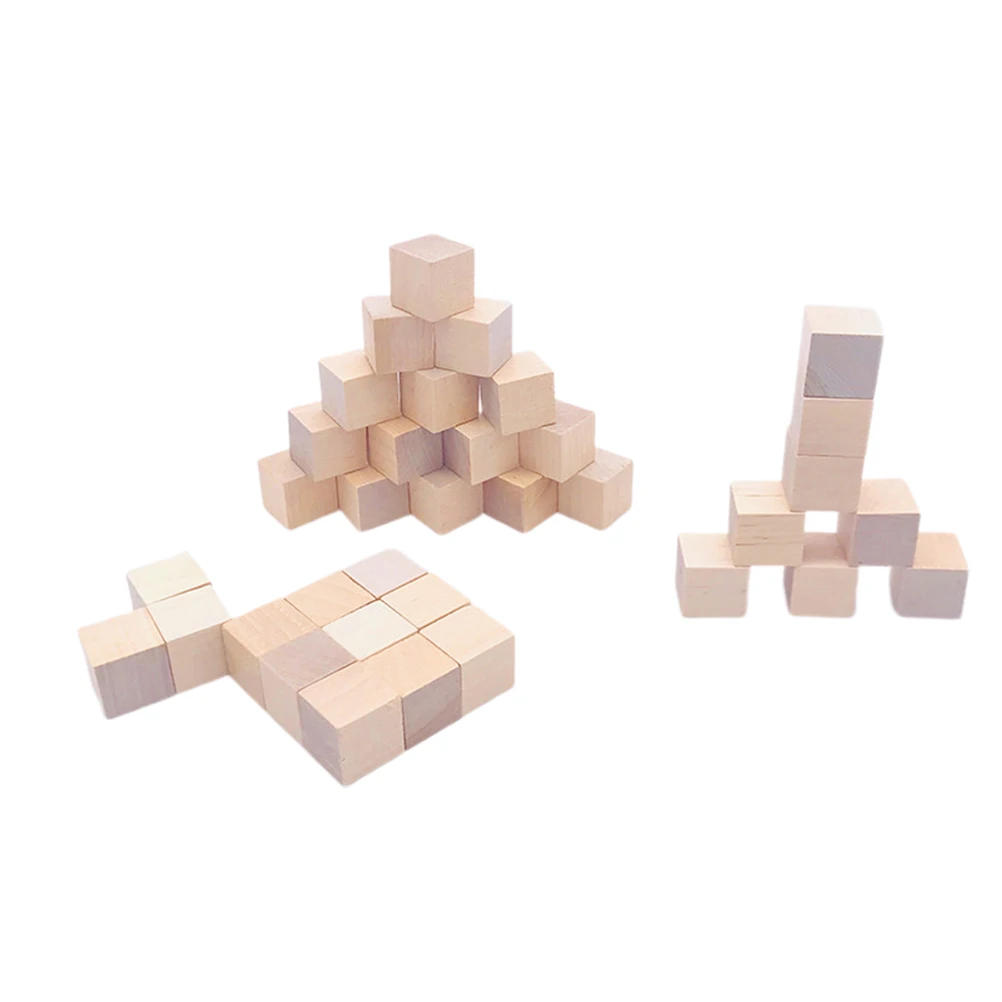 : NICEXMAS 36 ПК Cube блок легкий прочный многофункциональный небольшой деревянный куб