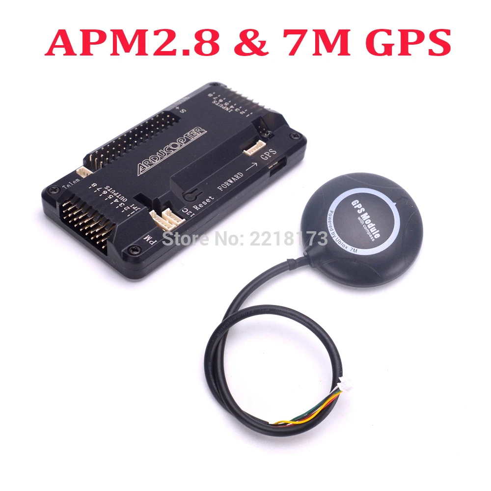 Контроллер полета APM2.6 APM 2 6/APM2.8 боковой штырь и 7 м GPS с компасом для RC FPV дрона