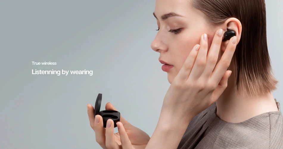 Xiaomi Redmi AirDots вкладыши Bluetooth 5,0 Зарядка Наушники Беспроводные бас стерео наушники с микрофоном Handsfree наушники AI управление