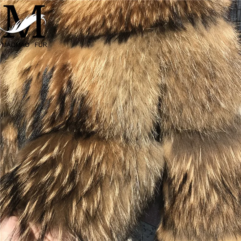 Шуба из меха енота женская зимняя модная Высококачественная шуба натурального |