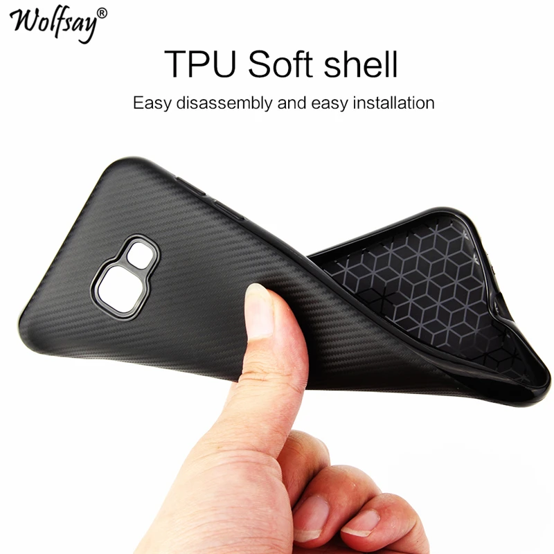 Ultra Thin Soft Case For Samsung Galaxy J4 Plus 6.0&quot New Carbon Fiber Silicone Cover J4+ SM-J415F | Мобильные телефоны и