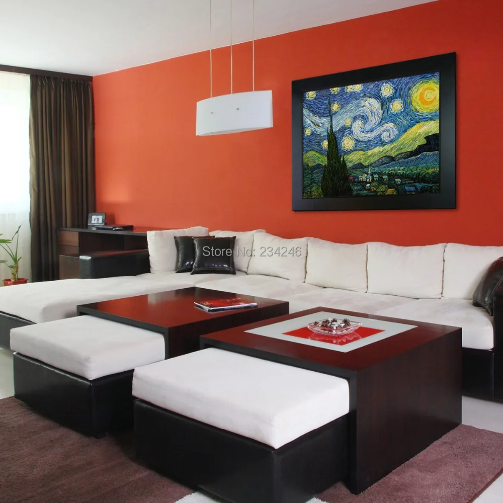 Картина маслом на холсте Звездная ночь картина Винсента Ван Гога ручная роспись