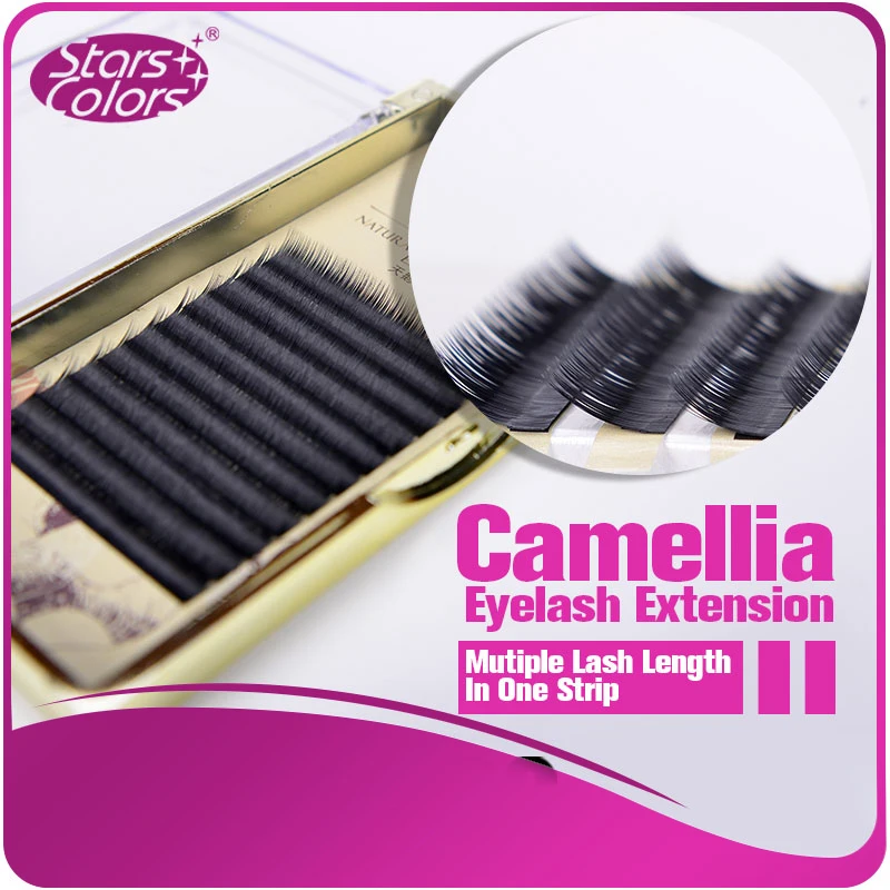 10 коробок/лот Натуральные 0,07 мм Супер Мягкие Шелковые Ресницы Камелии Искусственный Мех Ресниц Ложные Глазные Ресницы Макияжные Инструменты.