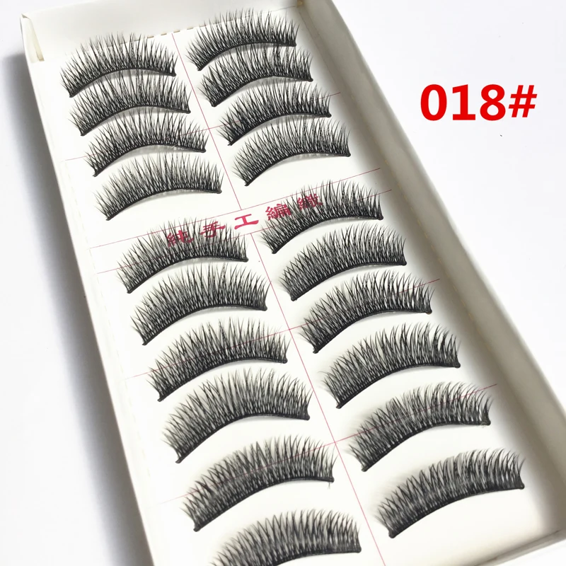 YOKPN 018 # натуральные ресницы ручной работы хлопок стебель крест поддельный