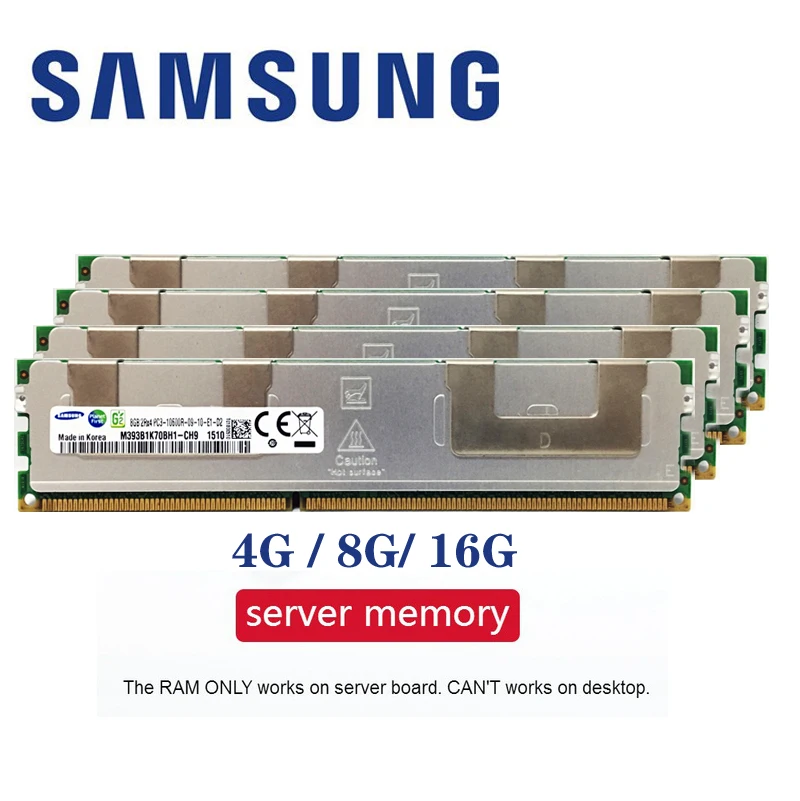 Samsung Серверная память 4 ГБ 8 ГБ оперативной памяти, 16 Гб встроенной памяти, DDR3 PC3 1066 МГц 1333 МГц 1600 МГц 1866 МГц 8 г 16 г 10600R 12800R 14900R ECC REG 1600 1866 Оперативная память