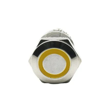 Yellow-Round 1Pcs 1 шт. 12 мм самовосстанавливающийся светодиодный 3 в 5 в 6 в 12 В 24 В 220 В металлический кнопочный переключатель мгновенная кнопка автоматический сброс светодиодный водонепроницаемый переключатель - Цвет: Yellow-Round 1Pcs