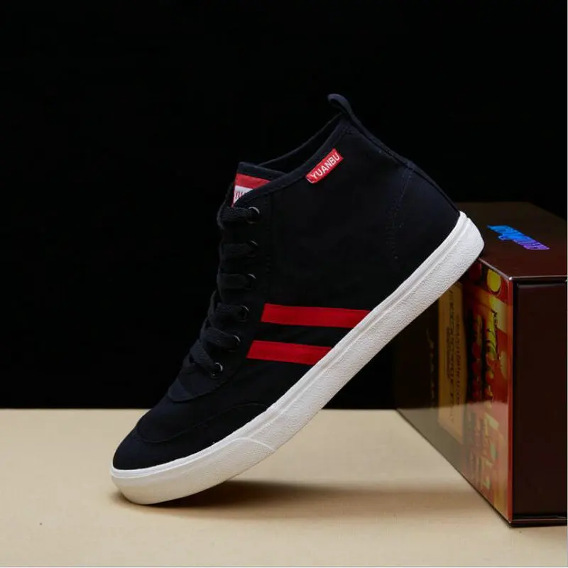 Туфли мужские высокие на шнуровке холщовые туфли Повседневные Дышащие