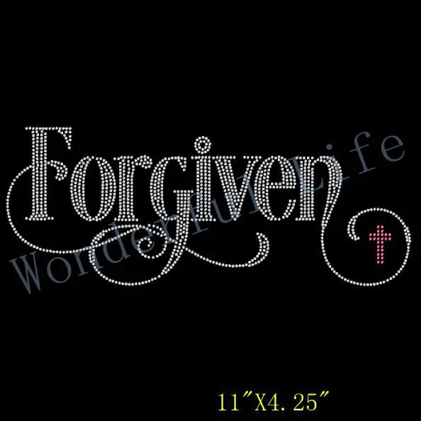 Бесплатная доставка Я простил перстень из нержавеющей стали церковная