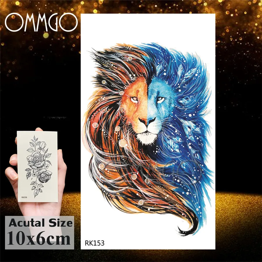 Временные татуировки OMMGO с этническим леопардовым тотемом для мужчин наклейки