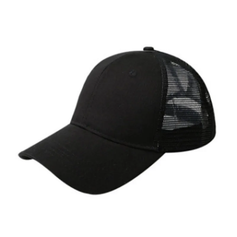 Летняя кепка с хвостиком Женская простая грязная булочка Snapback для спорта на