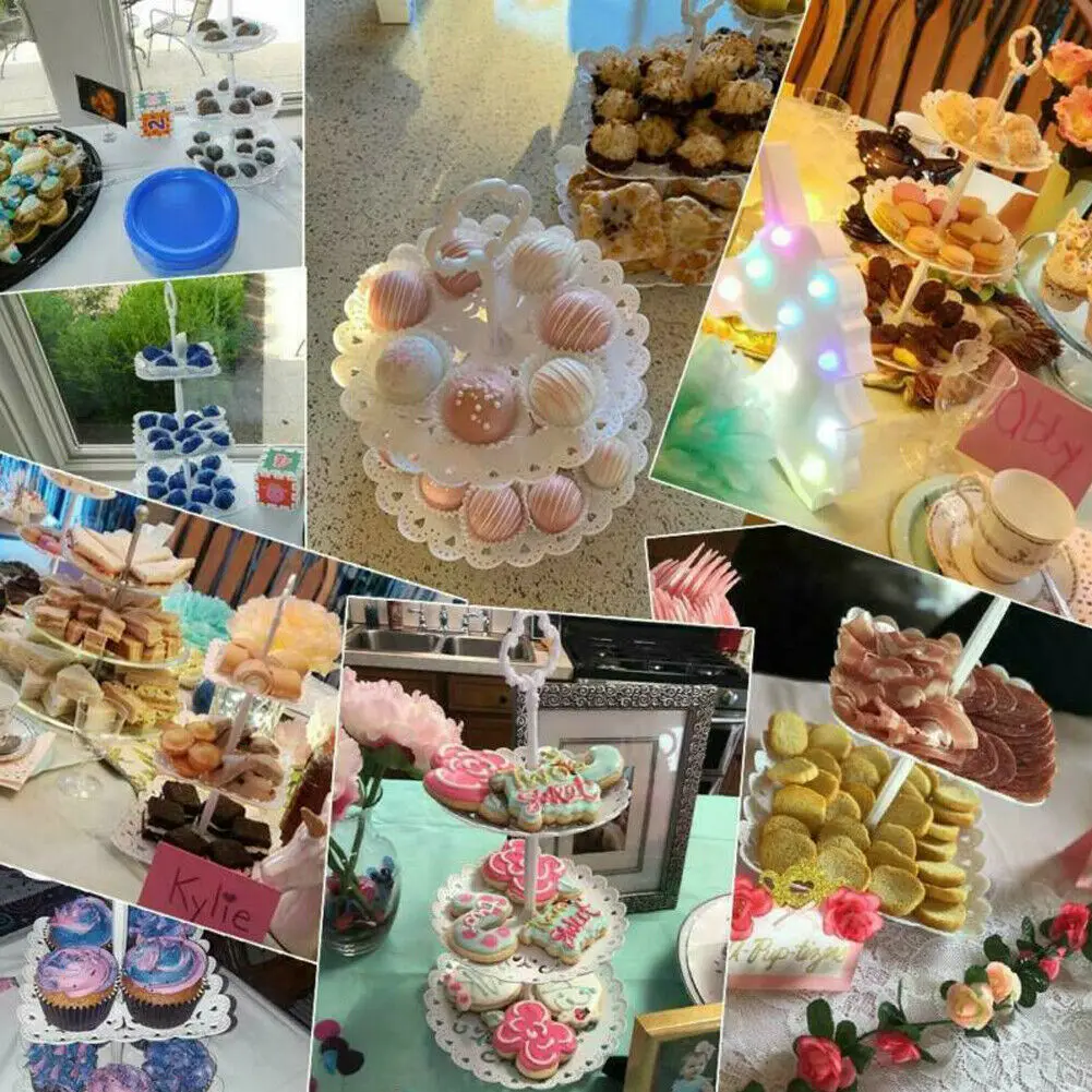 3-ярусная подставка для торта фитинги кексов сервировочный инструмент фруктов и