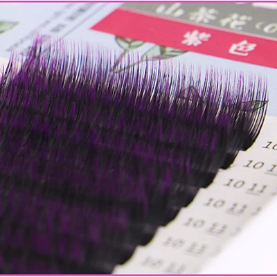 purple Ombre Цвет фиолетовый синий градиент Радужный цвет индивидуальные ресницы 0,05 ресниц Премиум Мягкие норковые ресницы - Цвет: purple