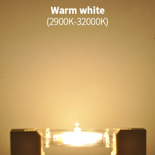 Warm white R7S светодиодный светильник COB с стеклянной трубкой AC220V 240V 78MM 8W 118MM 13 W, сменный галогенный светильник J78 J118 Lamparda - Испускаемый цвет: Warm white