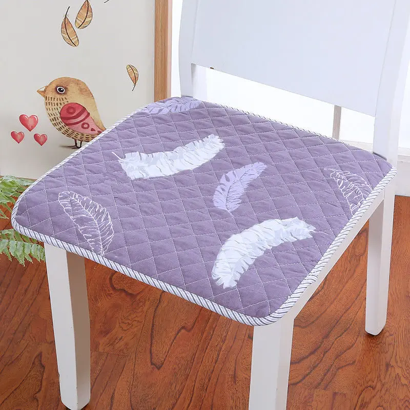 Подушка на стул хлопковая с цветочным принтом 12 цветов нескользящая | Дом и сад