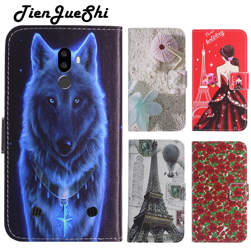 TienJueShi модный защитный кожаный чехол книжка с откидной крышкой для Oukitel WP5000 5 7