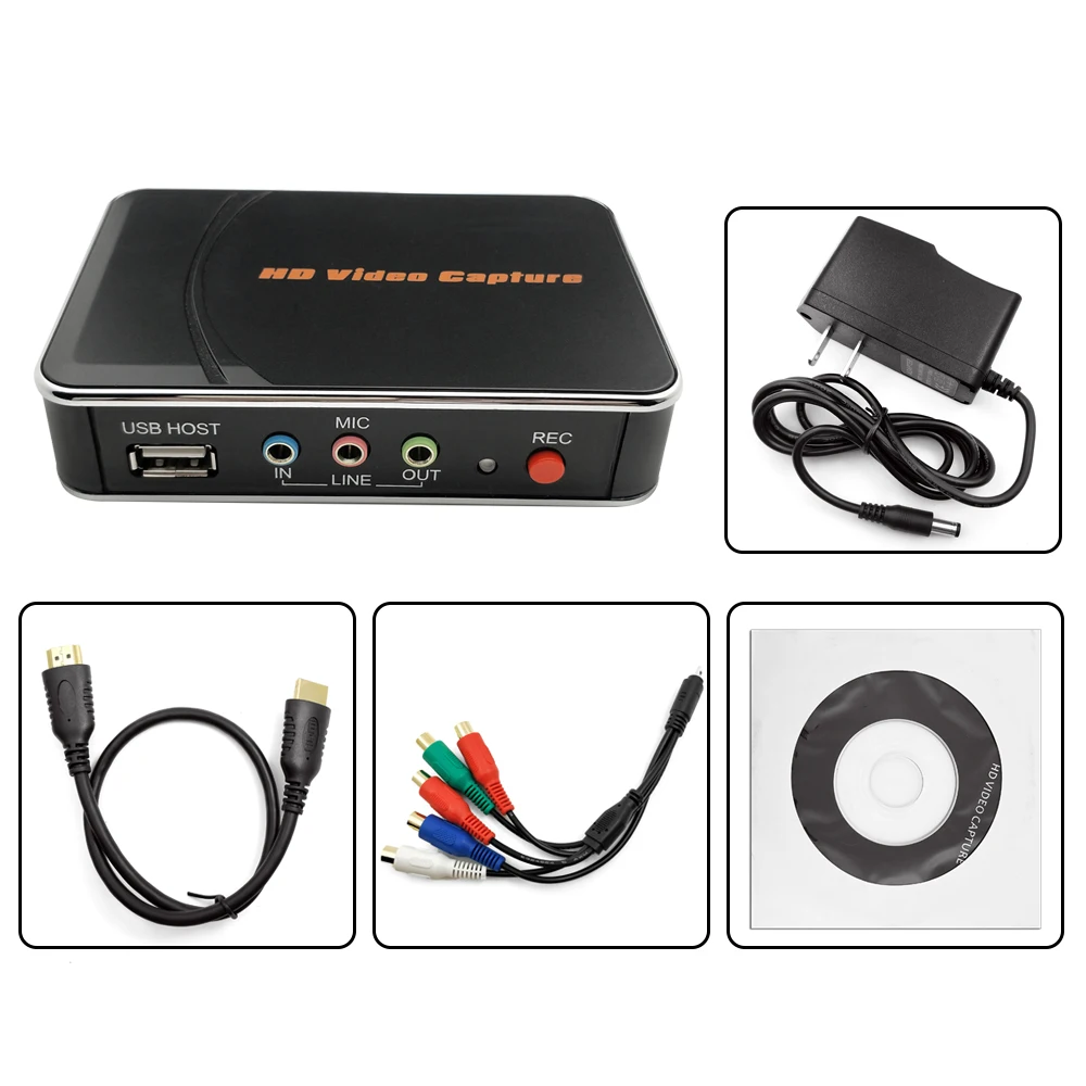 EarRise HD игра видео Захват 1080P HDMI YPBPR рекордер для XBOX One/360 PS3/PS4 одним щелчком мыши без