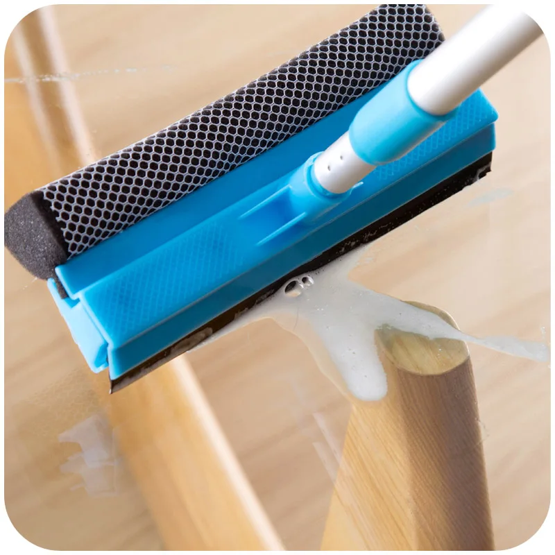 Телескопические чистящие инструменты двухсторонняя Очистка Стекла щетка для