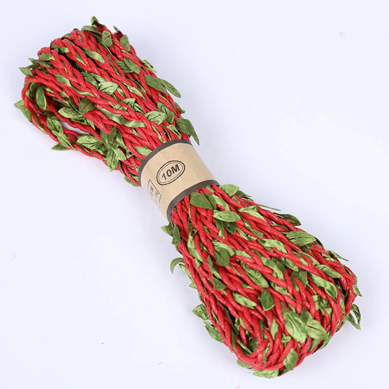 2019 New 10M DIY Leaf Rope Natural Hessian Jute Wedding Decoration Twine Burlap Ribbon Craft Vintage Home Party Decor | Дом и сад