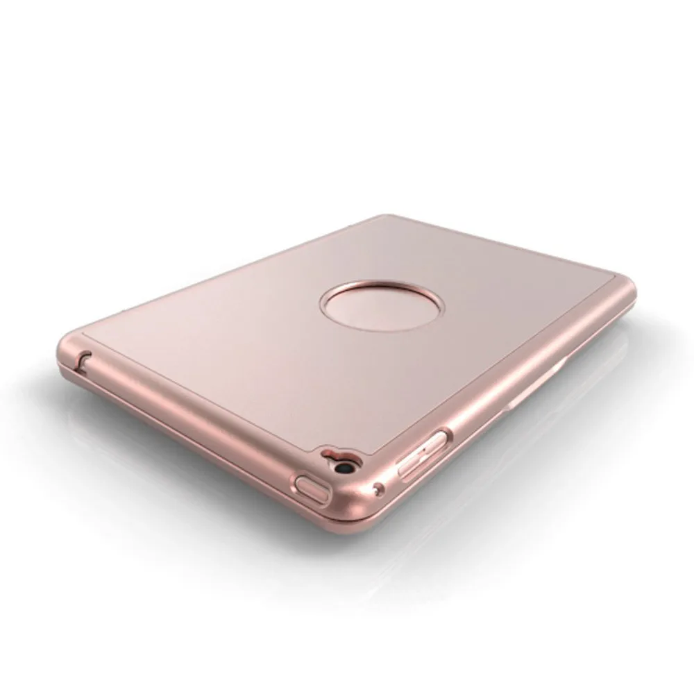 Алюминиевая клавиатура с подсветкой 7 цветов Bluetooth умный чехол книжка для iPad mini 4