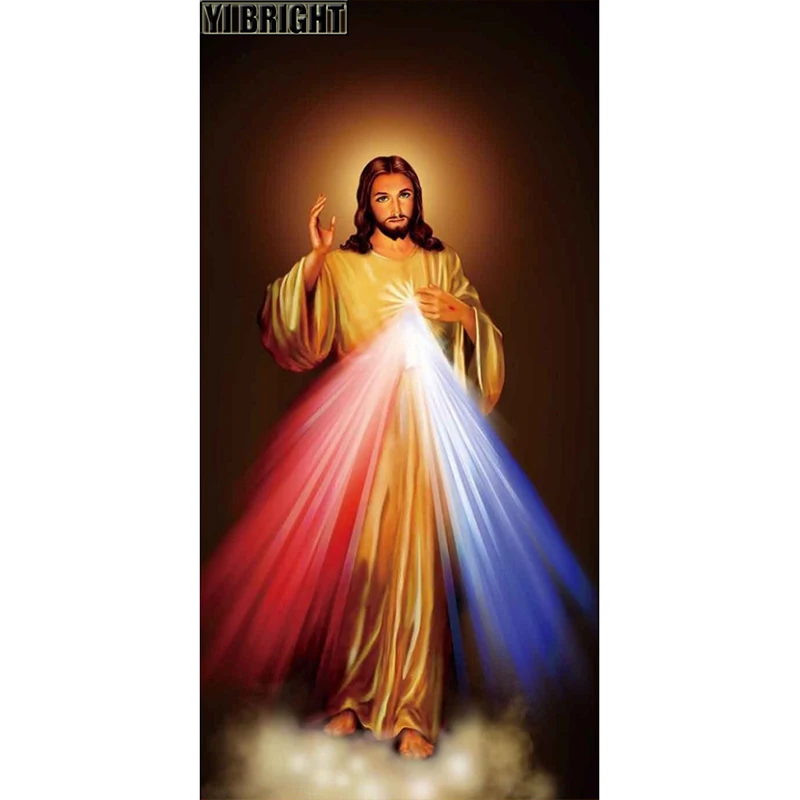 

Набор для алмазной вышивки «Иисус», 3D картина из квадратных/круглых страз 5D «сделай сам», религиозная серия, вышивка крестиком, стразы, укра...