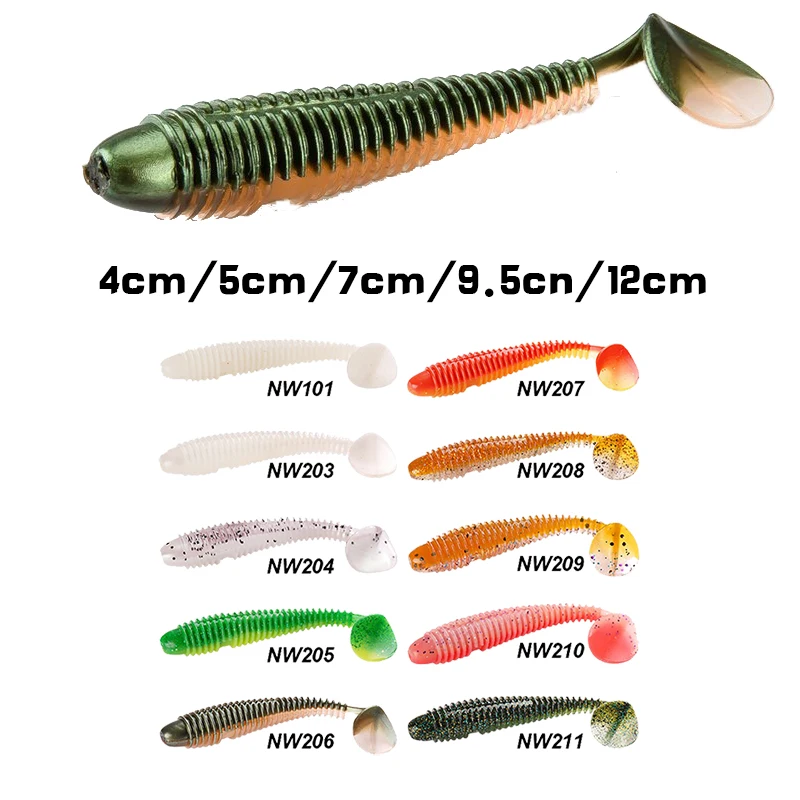 Noeby мягкие приманки для UL fly fishing Pesca 5 штук пакет 12 см/13 г рыболовные искусственные