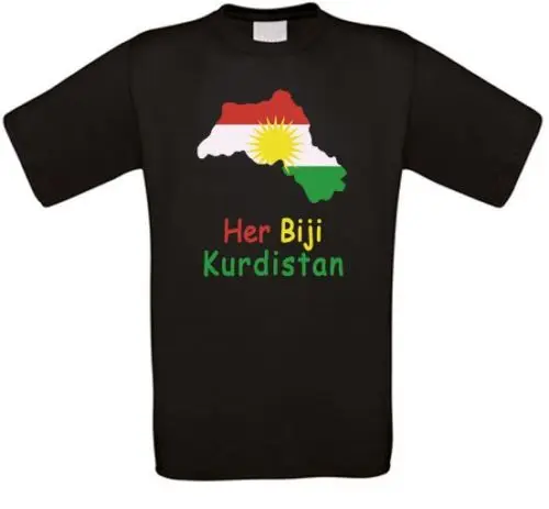 Her Biji Kurdistan YPG Rojava курдский курд Кобане Кобани Футболка Мужская s футболка Летняя с