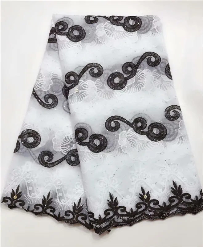 Новинка 2019 французские кружева ткани высокого качества тюль с камнями