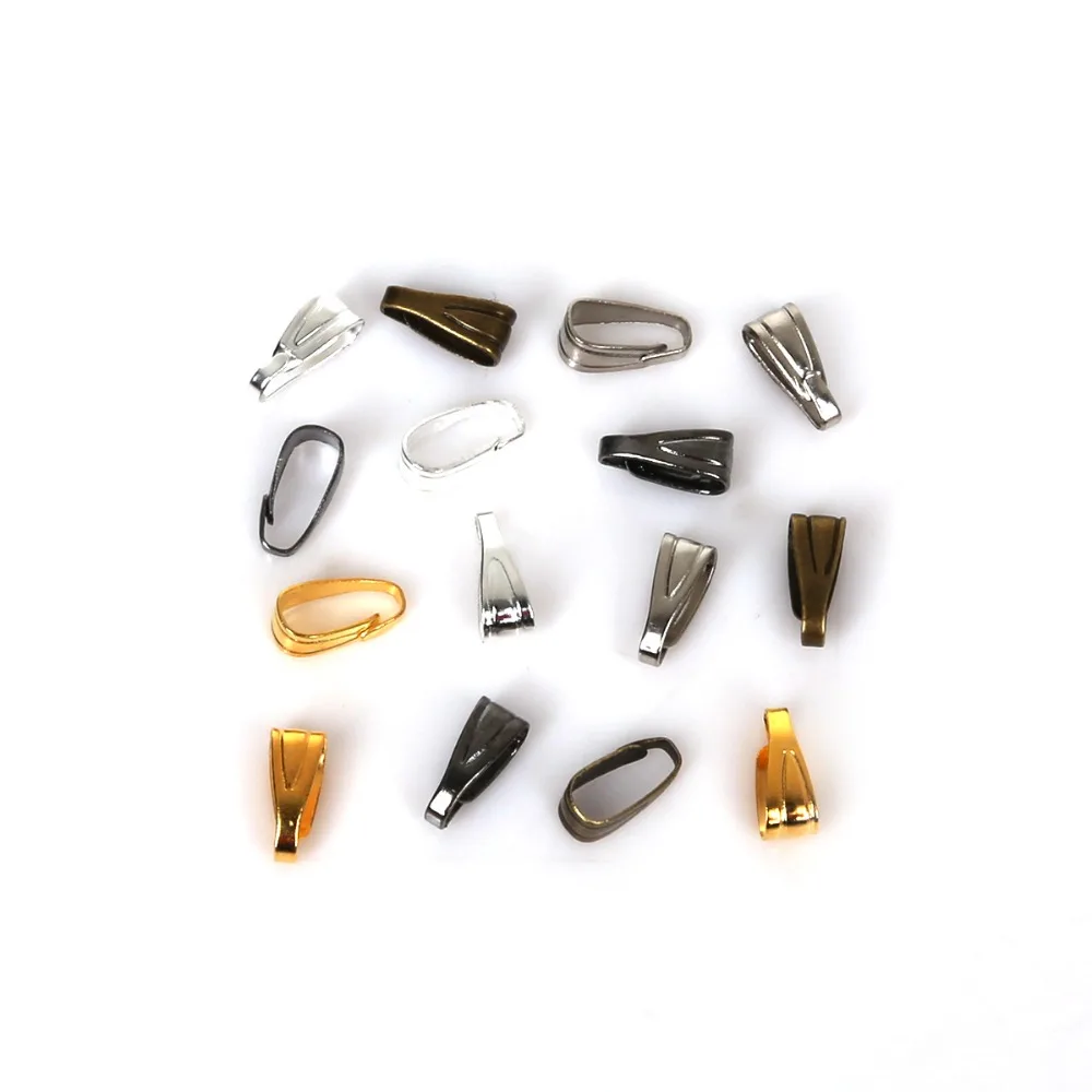 

3x7mm 100pcs Clips Clasps Pendant Pinch Clips Iron Bail Pendant Connectors Jewelry Findings Jewelry Making DIY Parts Accessories