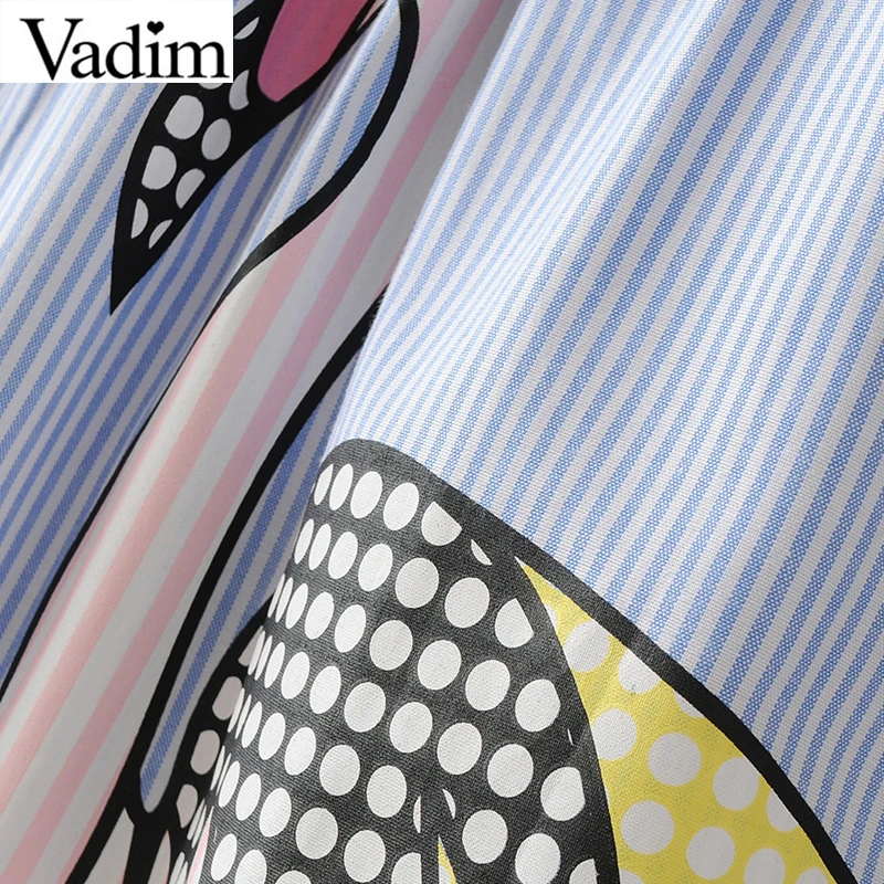 Women sweet coconut tree print striped skirts faldas mujer elastic waist pockets ladies fashion streetwear mid-calf skirt BSQ552 | Женская