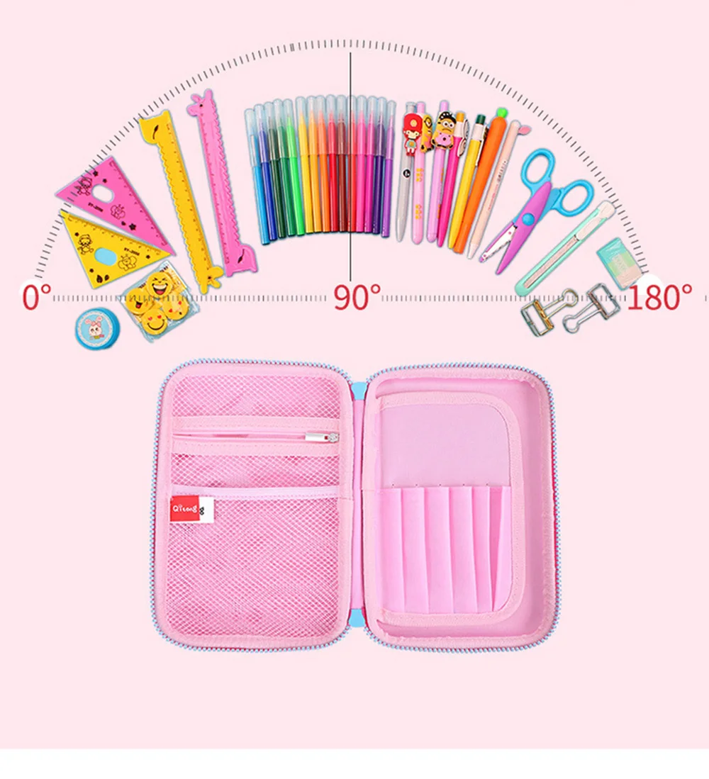 Kawaii 3D School Pencil Case for Girls Boys Penal Korean Pen Bag Cute EVA Large Makeup Pencilcase Pouch Stationery Box Penalties