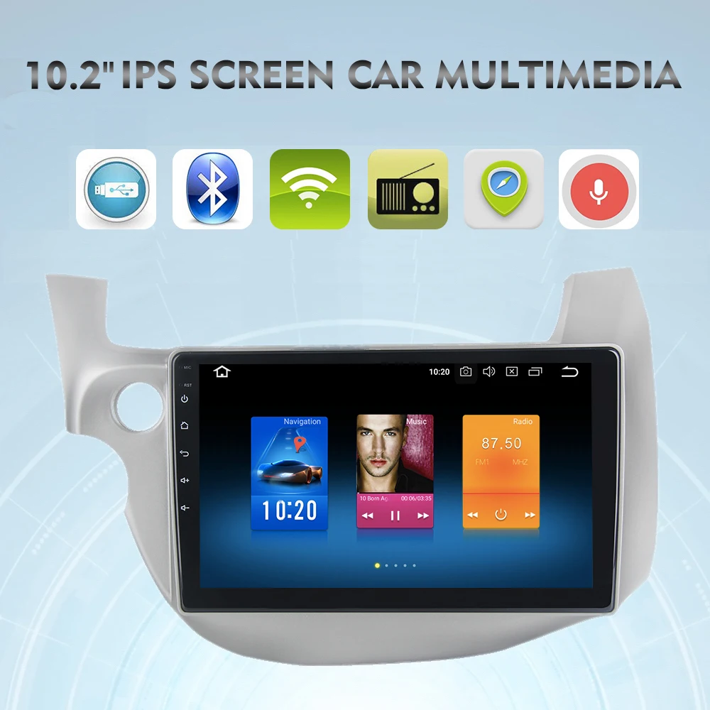 10," Android 8,0 автомобильный Радио dvd для Honda Jazz Fit мультимедиа 2008 2009 2010 2011 2012 2013 поддержка gps навигация рулевое колесо