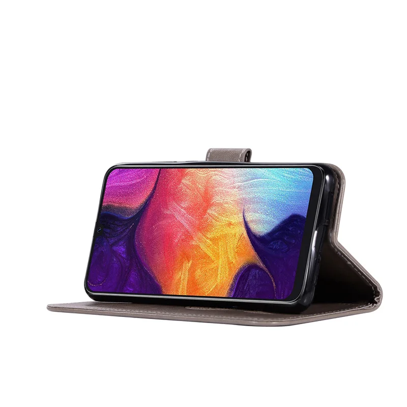 Чехол-кошелек из искусственной кожи с откидной крышкой для Funda Samsung A70 чехол A50