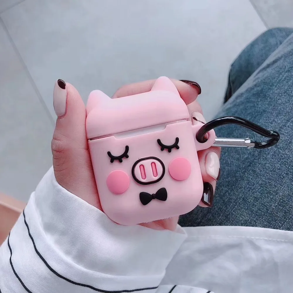 Милый японский и корейский мультфильм мягкий силиконовый Bluetooth беспроводной гарнитура Набор для Apple AirPods силиконовый чехол защитная коробка