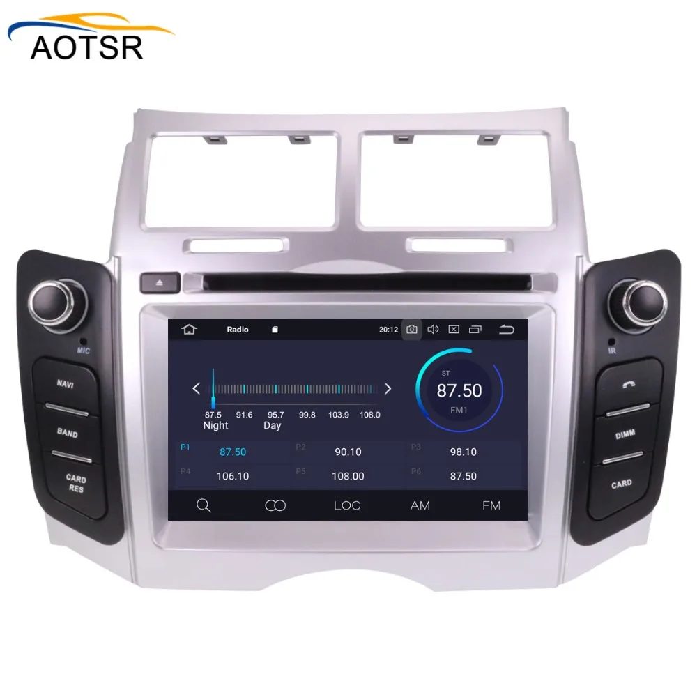 Android 9,1 Автомобильный DVD стерео мультимедийный плеер для TOYOTA YARIS 2005-2011 автомобильное стерео радио gps навигация видео головное устройство аудиосистемы
