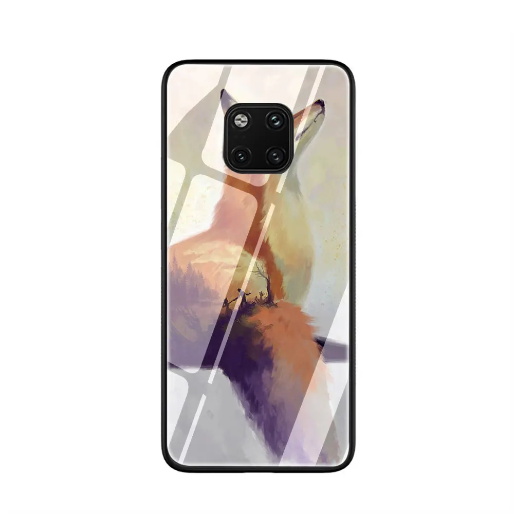 Чехол Sly fox из закаленного стекла для телефона Huawei Mate P 10 20 30 Lite Pro Y9 Honor 8X 7A|Бамперы| |