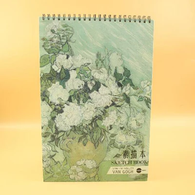 Flower XRHYY, 50 листов, А3, спираль, переплет, твердый переплет, блокнот для эскизов для рисования, бумага для рисования, эскиз, блокнот, карандашная раскраска, книга для школьников - Цвет: Flower