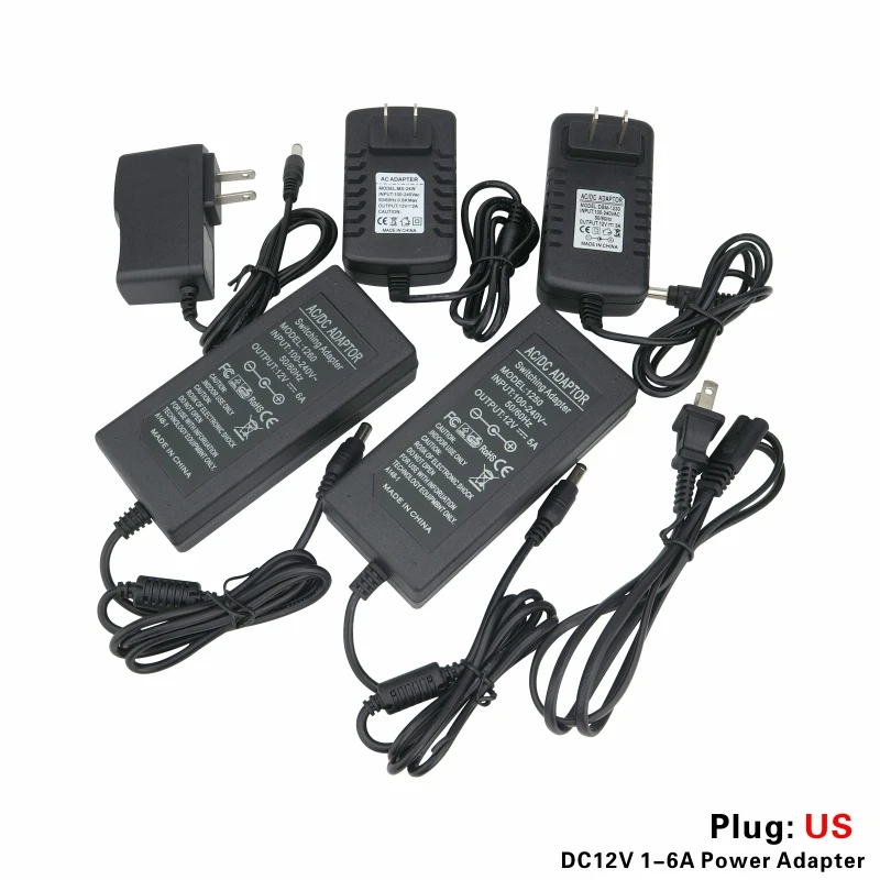 NIN полный 12 в блок питания DC12V блок 1A 2A 3A 5A 6A трансформатор переменного тока 110 В 220 В 220 В постоянного тока 12 Вольт 12 В Светодиодный драйвер для светодиодной ленты