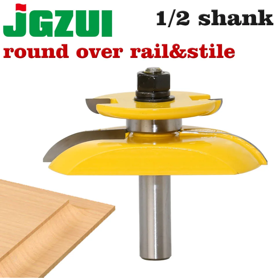 

1/2" Shank 12mm shank Round Over Rail & Stile with Cove Panel Raiser 1Bit Router Bit Set Tenon Cutter for Woodworking Tools