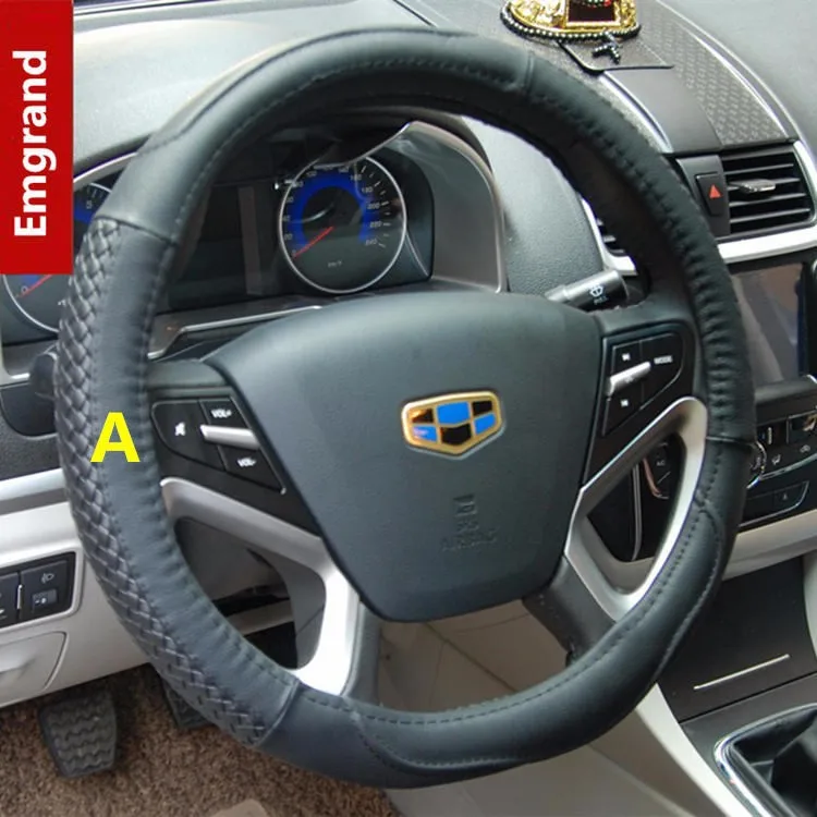 Для Geely Emgrand 7 EC7 EC715 EC718, EC7-RV EC715-RV EC718-RV, X7 EmgrarandX7 EX7, 8 EC8 воловья кожа Чехлы рулевого колеса автомобиля