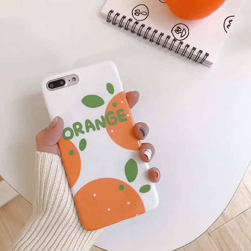 Чехол для телефона iPhone6 6 Plus 7 8 X XS XR Max мультяшный оранжевый чехол из ТПУ |