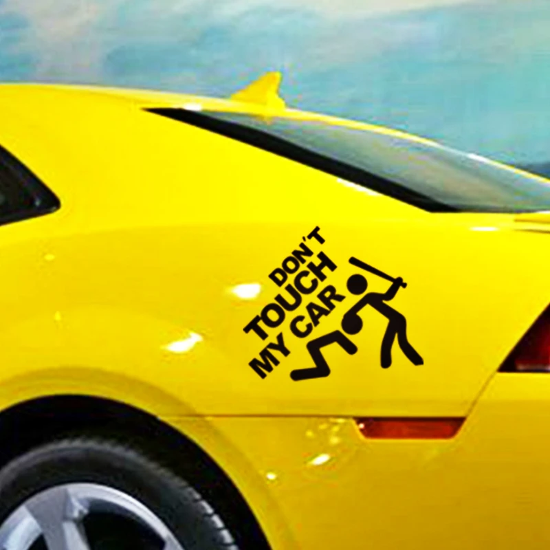 

Автомобильные наклейки Volkrays «Don't Touch My Car», Светоотражающая наклейка, украшение для Hyundai Accent I30 I35 Santa Fe Solaris Elantra, запчасти