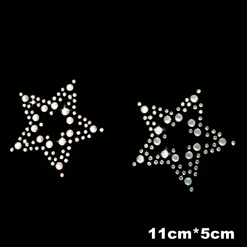 10 шт./лот стразы сделай сам с 2 звездочками и горячей фиксацией дизайн