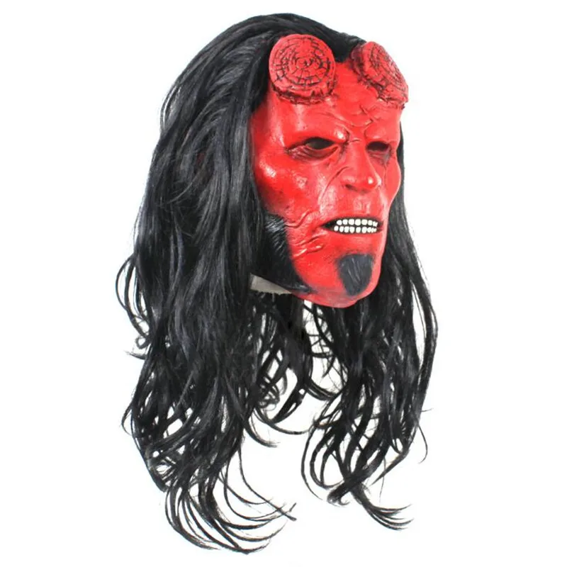 Маска Hellboy для костюмированной вечеринки маска шлем королевы крови с париком