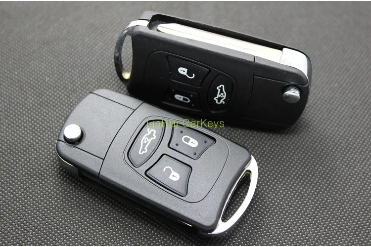 PINECONE для CHRYSLER 300C SEBRING JEEP WRANGLER COMPASS 3 кнопки Uncut Латунное лезвие Модифицированный корпус дистанционного ключа 1 шт. без сиденья
