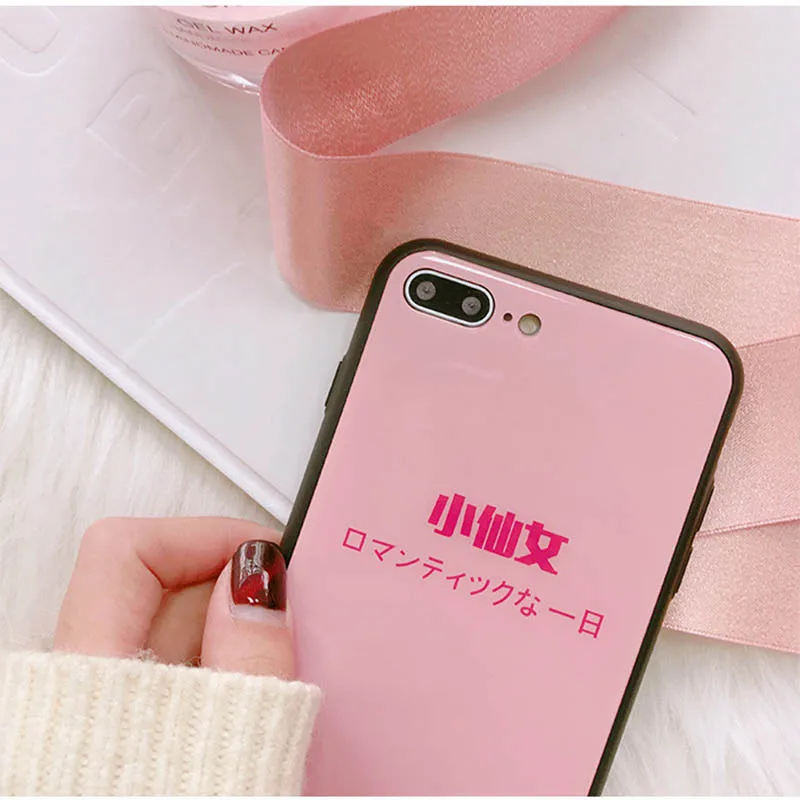 Textured glass text shell X Apple6 mobile phone iPhone6s/7plus/8 personality female models all-inclusive | Мобильные телефоны и
