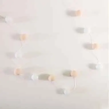 white light-yellow 2 м фетровые шерстяные шары настенный реквизит-украшение DIY Ручная работа безделушка Ловец снов колокольчики для детской комнаты мороженое гирлянда - Цвет: white light-yellow