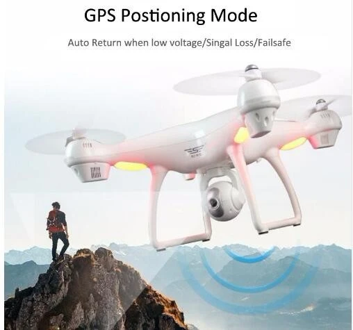 SJRC S70W двойной GPS Follow Me WIFI FPV Радиоуправляемый Дрон вертолет 400 м расстояние 1080P HD